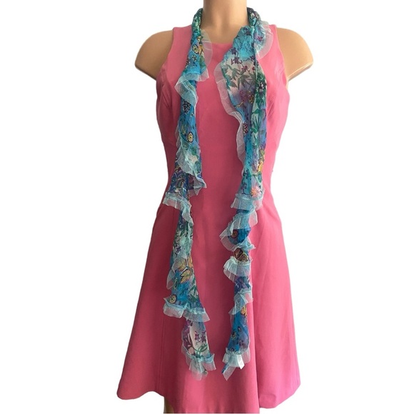 Violet Del Mar Blue Paisley Silk Scarf - Picture 8 of 8